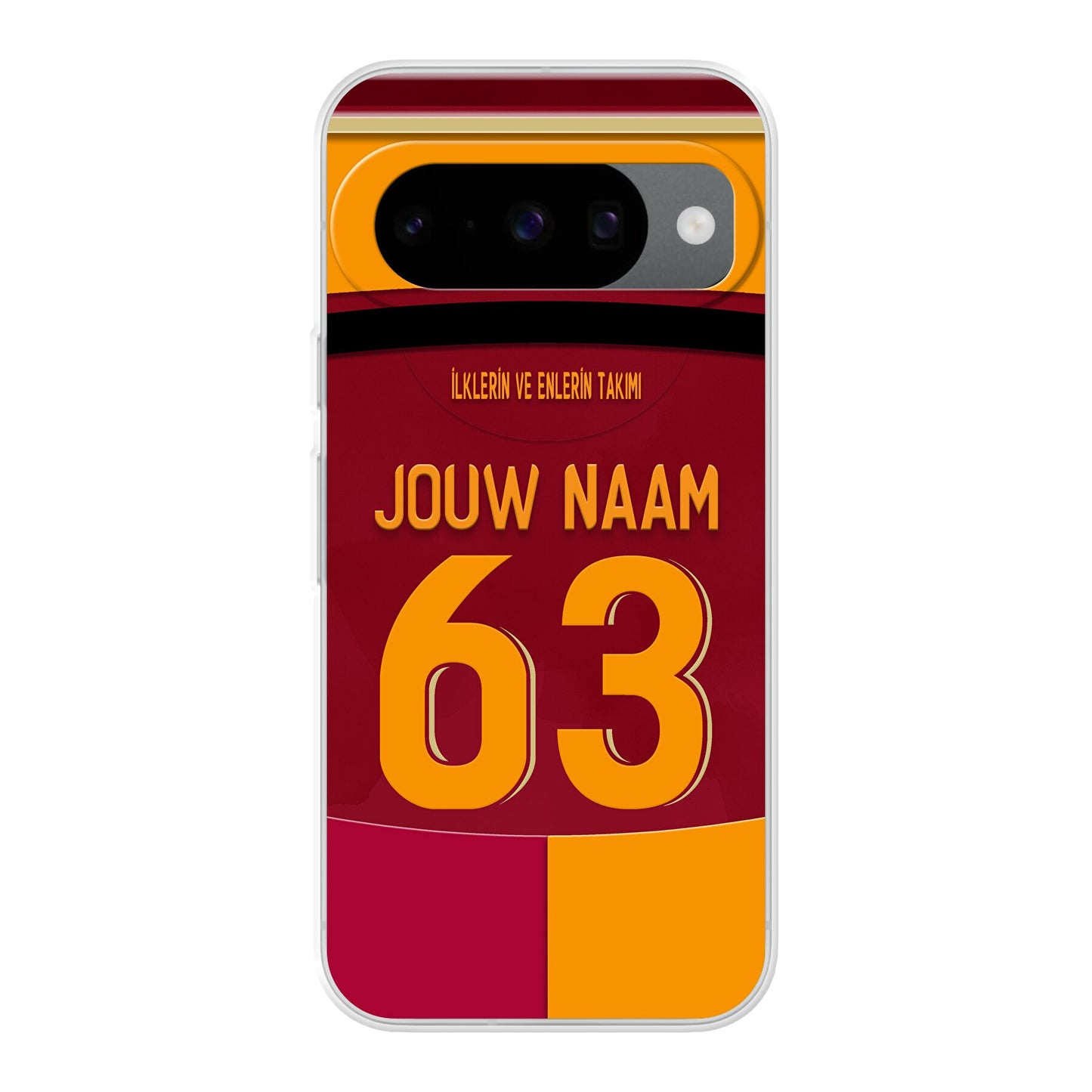 Galatasaray telefoonhoesje met naam - Google Pixel - Voetbal fan kado Gala