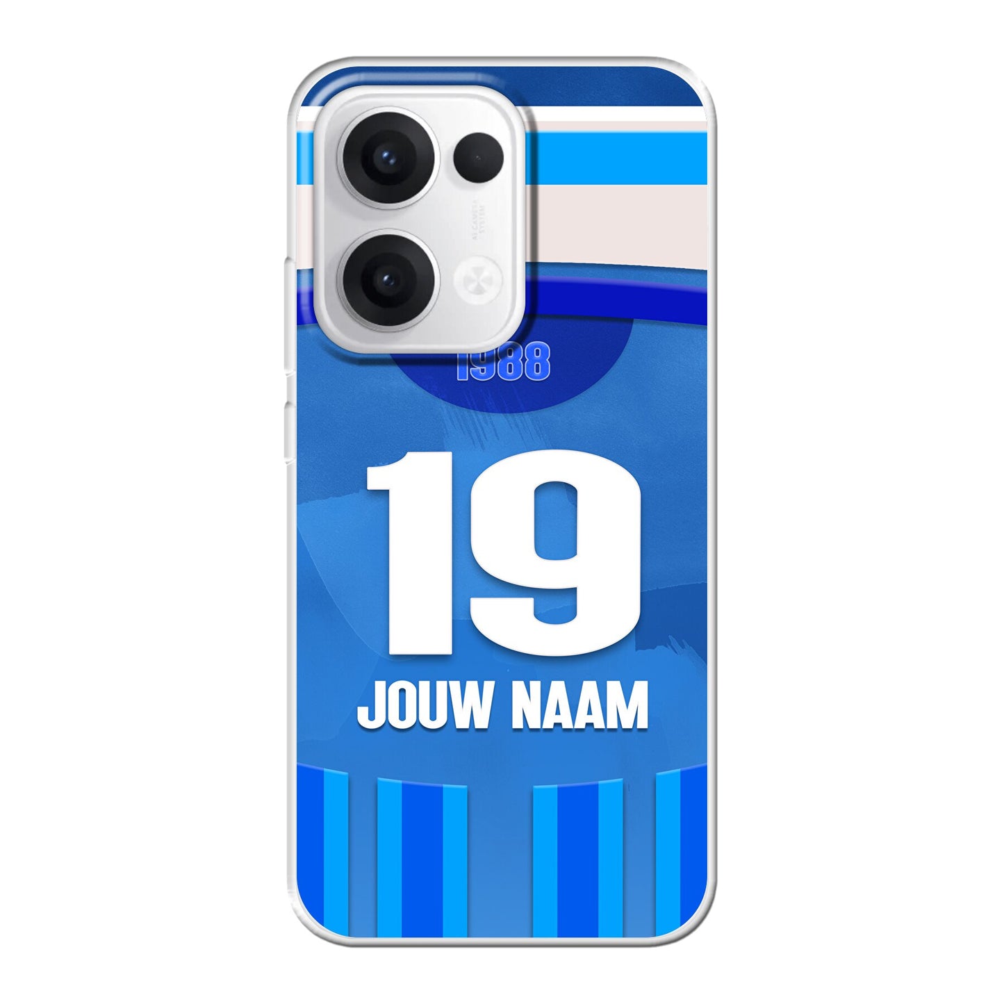 KRC Genk telefoonhoesje met naam - KRC Genk hoesje met personalisatie - Oppo Reno - Voetbal fan kado