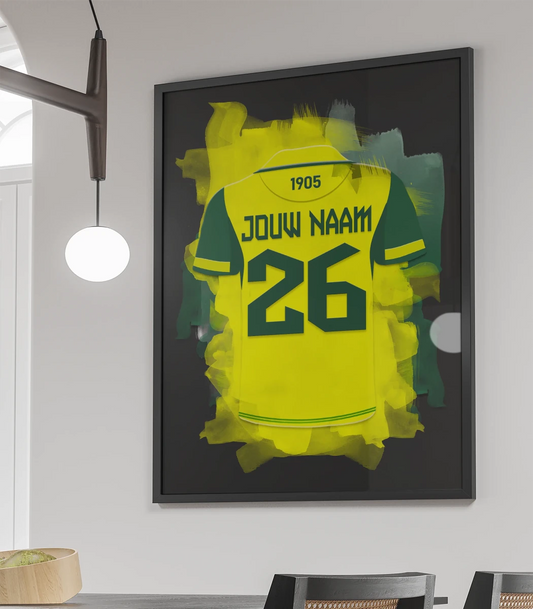 ADO Den Haag Voetbal Poster Met Naam en Rugnummer Personalisatie