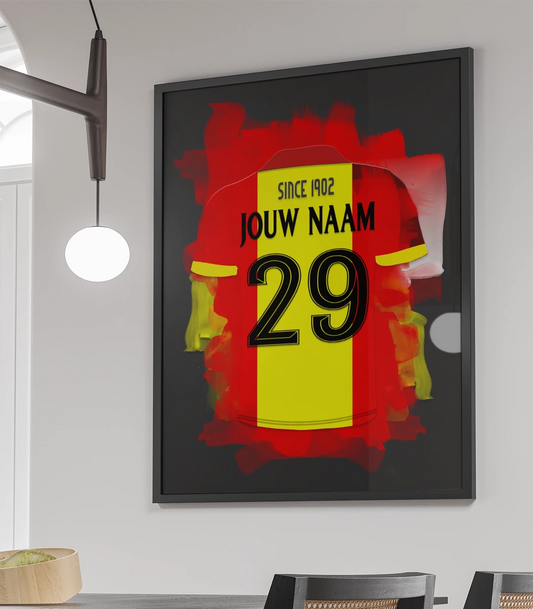 Go Ahead Eagles Voetbal Poster Met Eigen Naam Voetbal Fan Cadeau