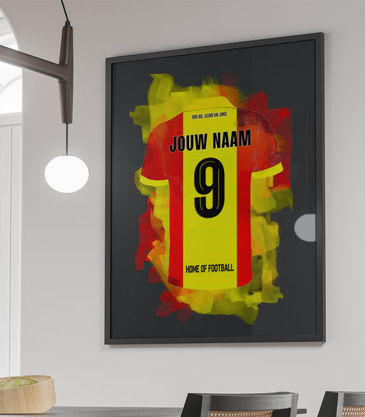 Go Ahead Eagles ingelijste poster met naam - Go Ahead Eagles Deventer print met personalisatie