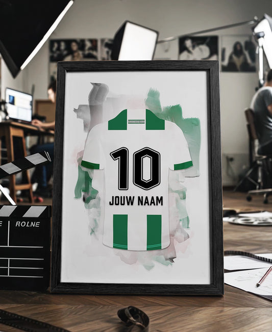 FC Groningen ingelijste poster met naam