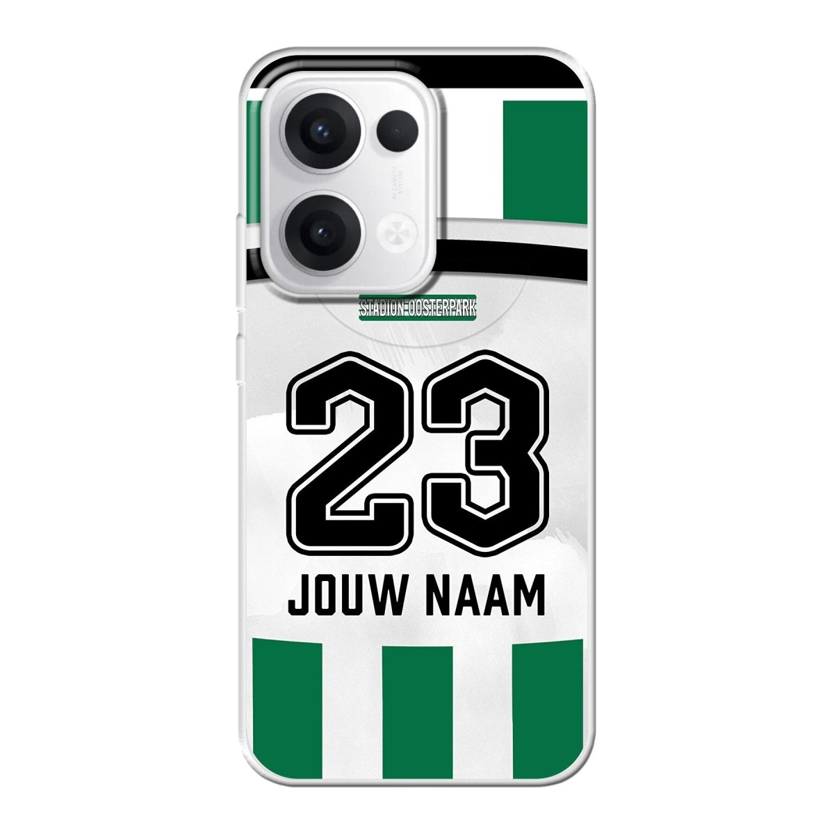 FC Groningen 2025-2026 telefoonhoesje met personalisatie - Oppo Reno telefoonhoesjes - Voetbal fan kado