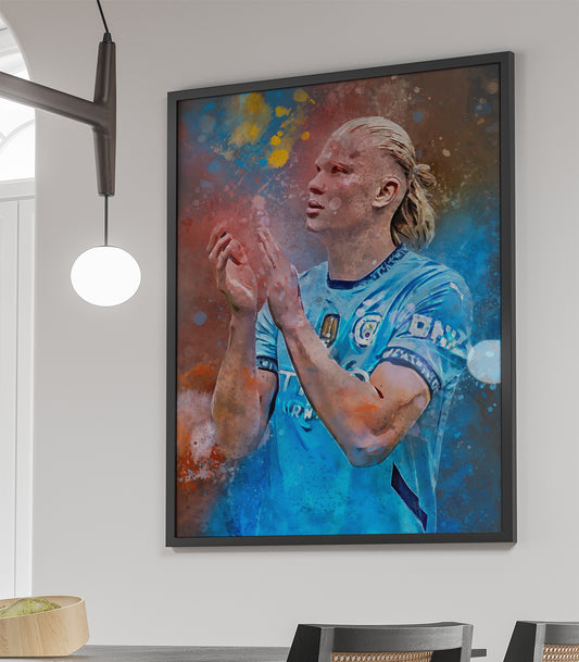 Haaland ingelijste poster bestellen - Haaland wanddecoratie kopen kinderkamer