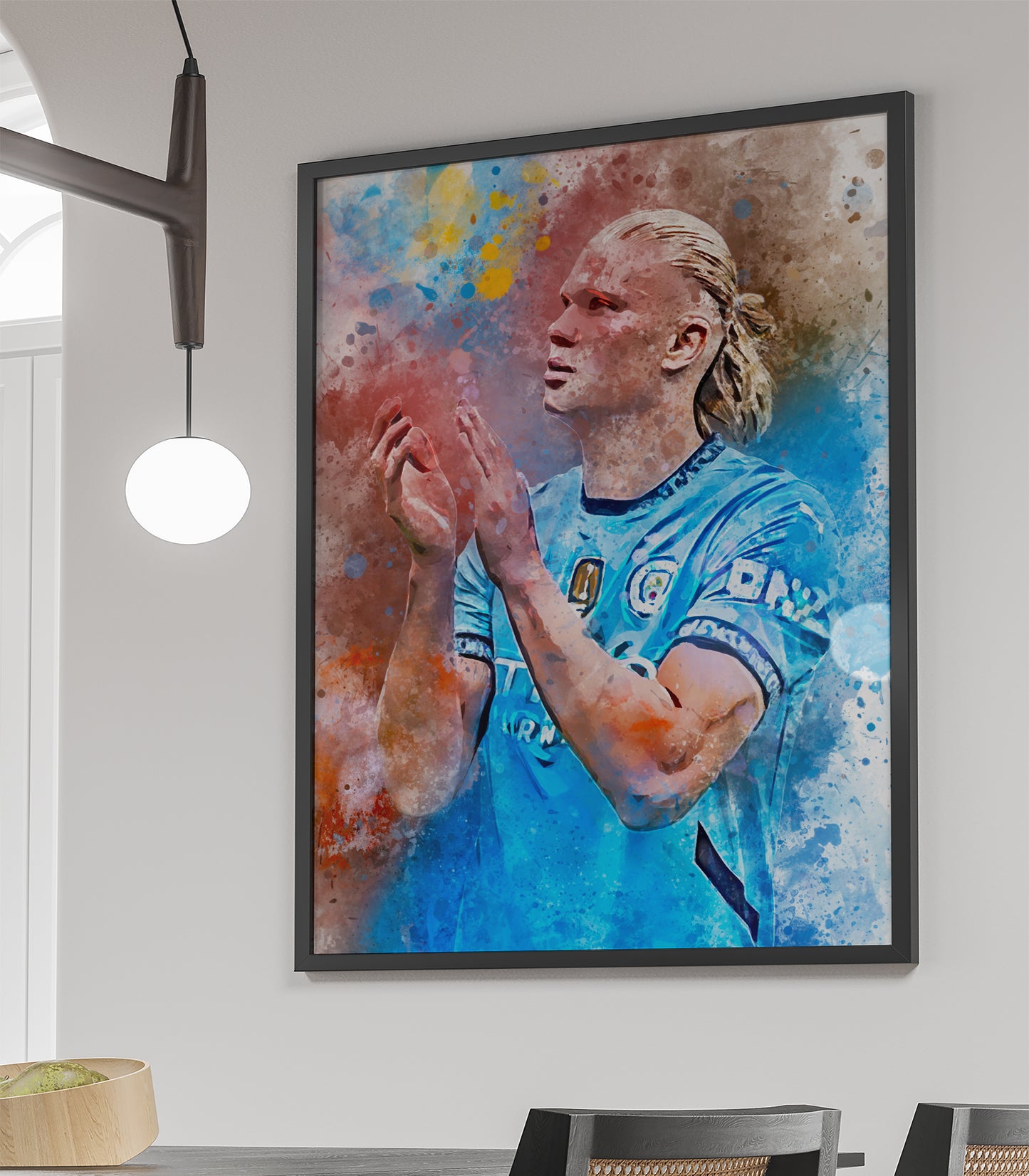 Erling Haaland wanddecoratie - Poster - Canvas - Ingelijste poster - Dibond - Voetbal fan cadeau