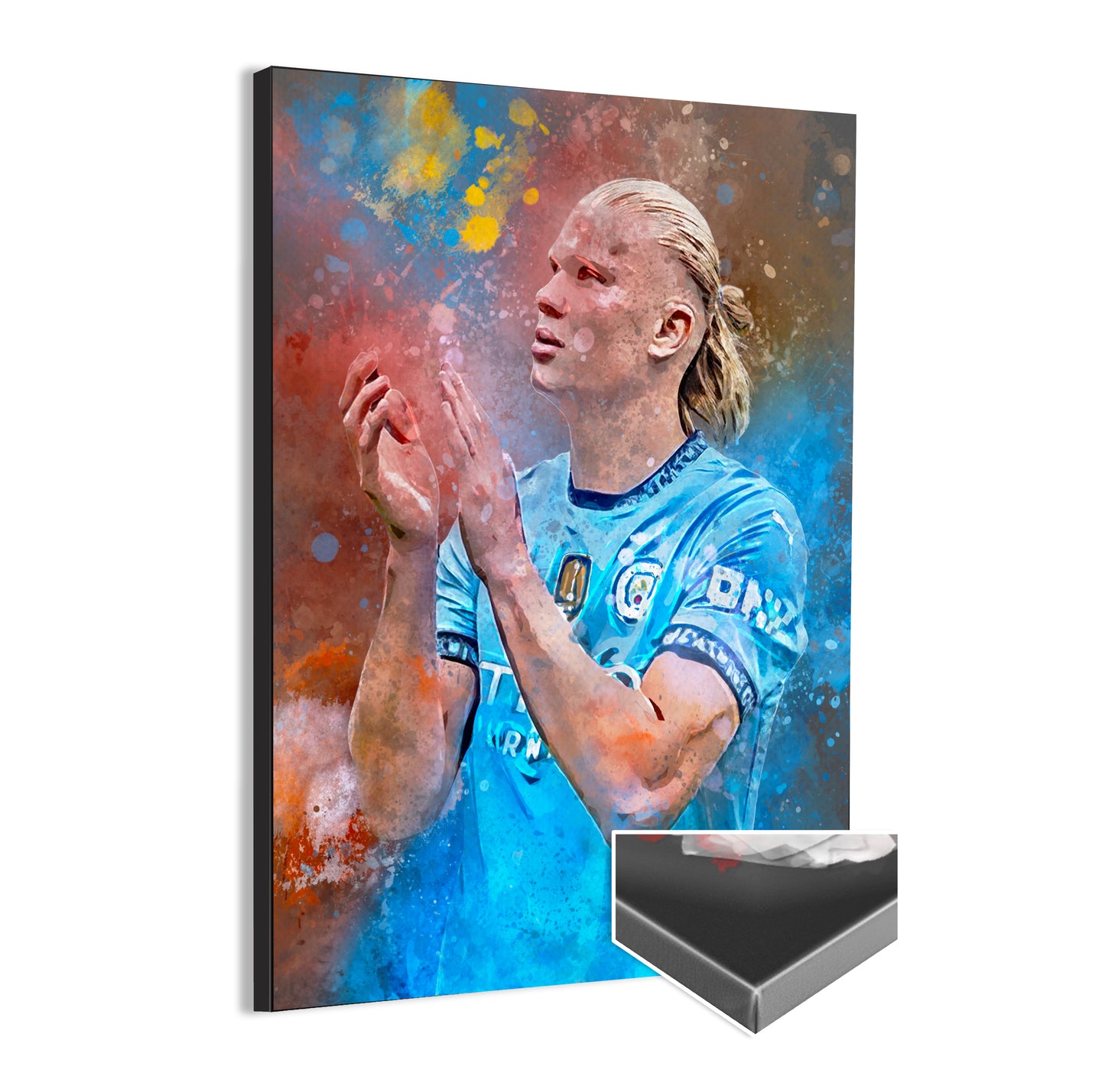 Erling Haaland wanddecoratie - Poster - Canvas - Ingelijste poster - Dibond - Voetbal fan cadeau