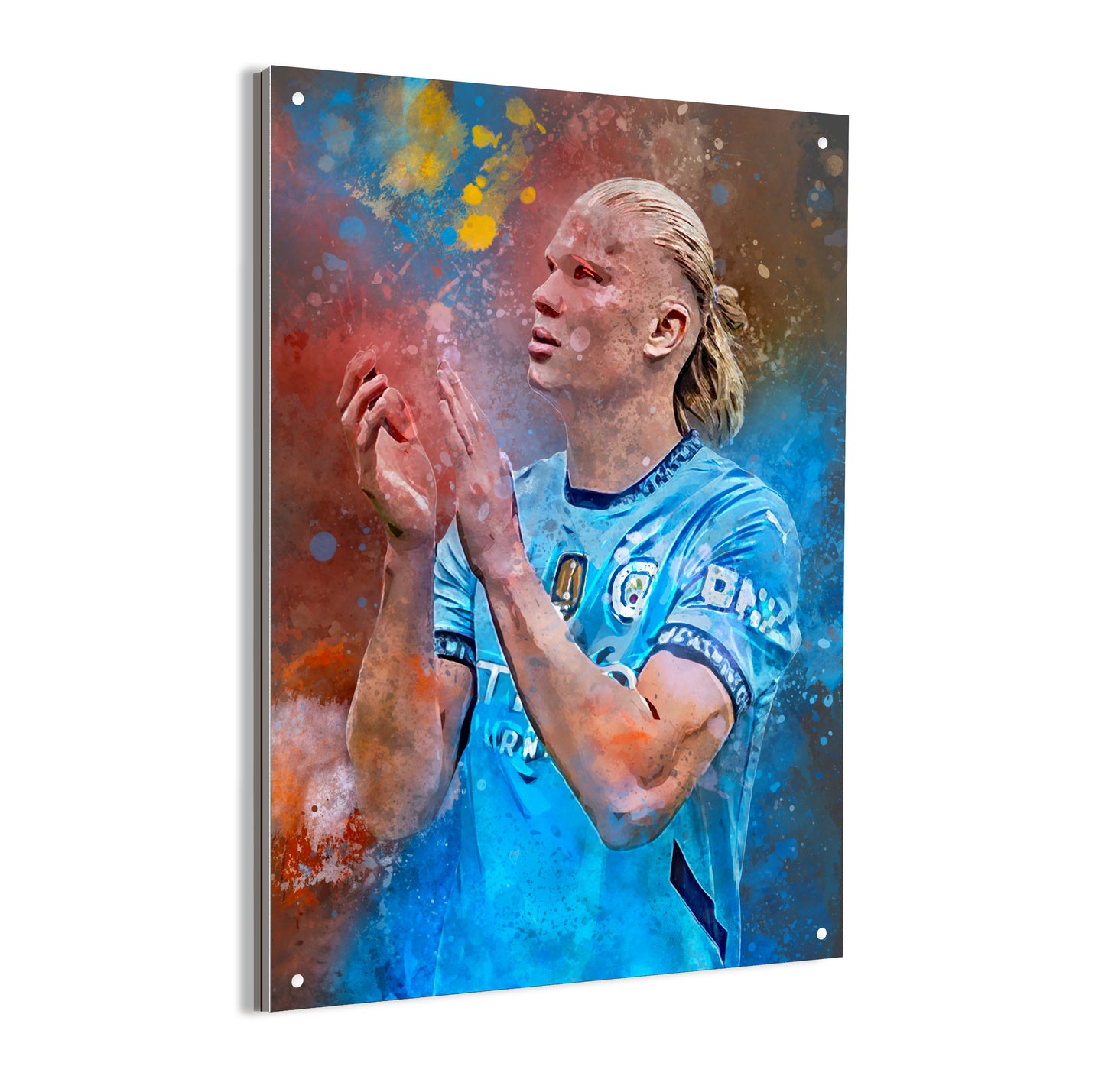 Erling Haaland wanddecoratie - Poster - Canvas - Ingelijste poster - Dibond - Voetbal fan cadeau