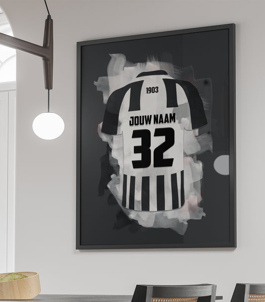 Heracles Almelo ingelijste poster met naam en rugnummer = Heracles poster met personalisatie
