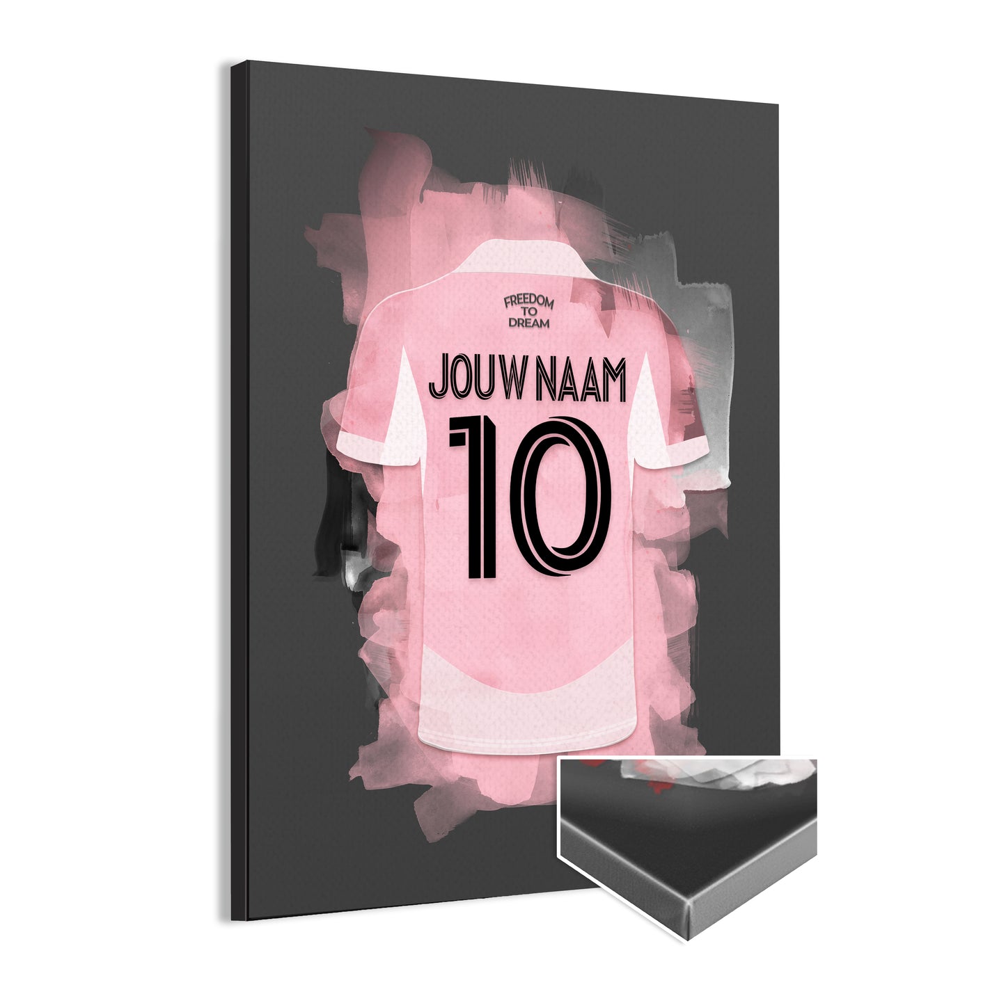 Inter Miami wanddecoratie - Canvas poster - Messi voetbal fan cadeau