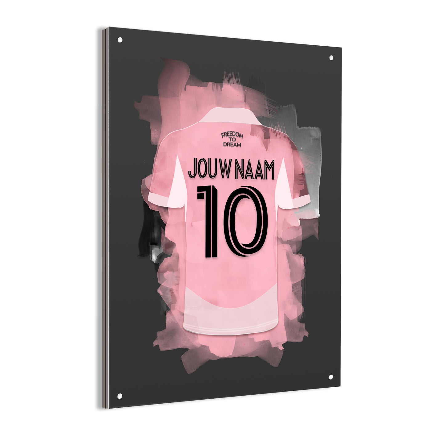 Inter Miami wanddecoratie - Dibond poster - Messi voetbal fan cadeau