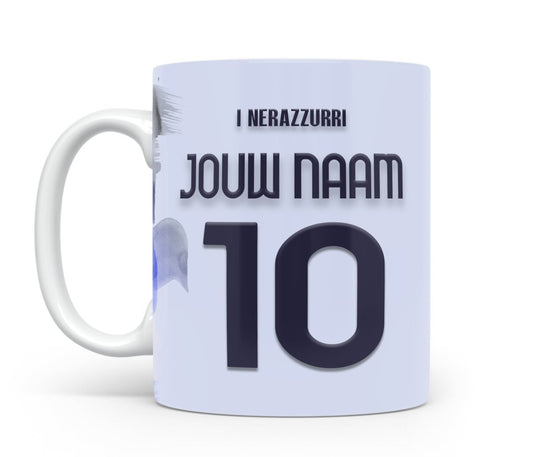 Inter Milan voetbal mok met naam - Inter Milan mok met personalisatie - Voetbal fan cadeau