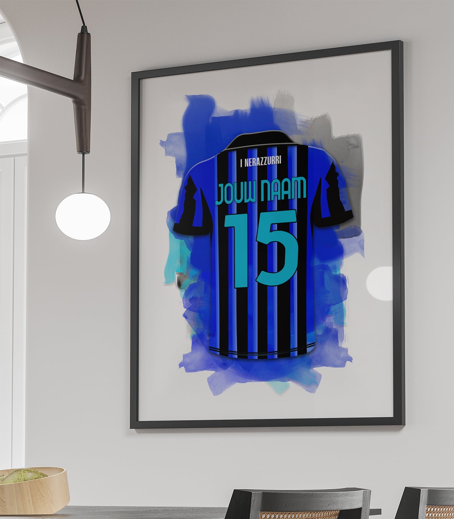 Inter Milan wanddecoratie - Ingelijste poster - Voetbal fan cadeau