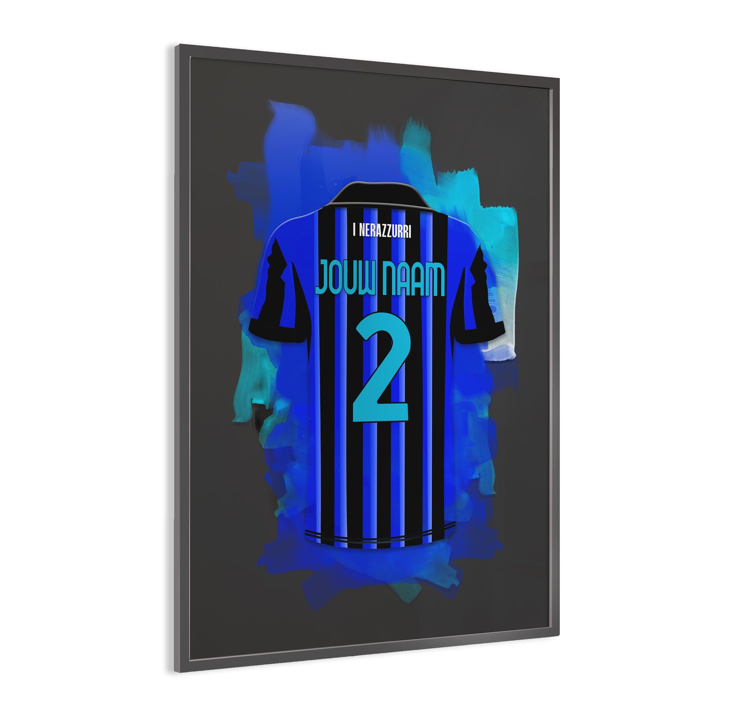 Inter Milan wanddecoratie - Gepersonaliseerde poster - Voetbal fan cadeau