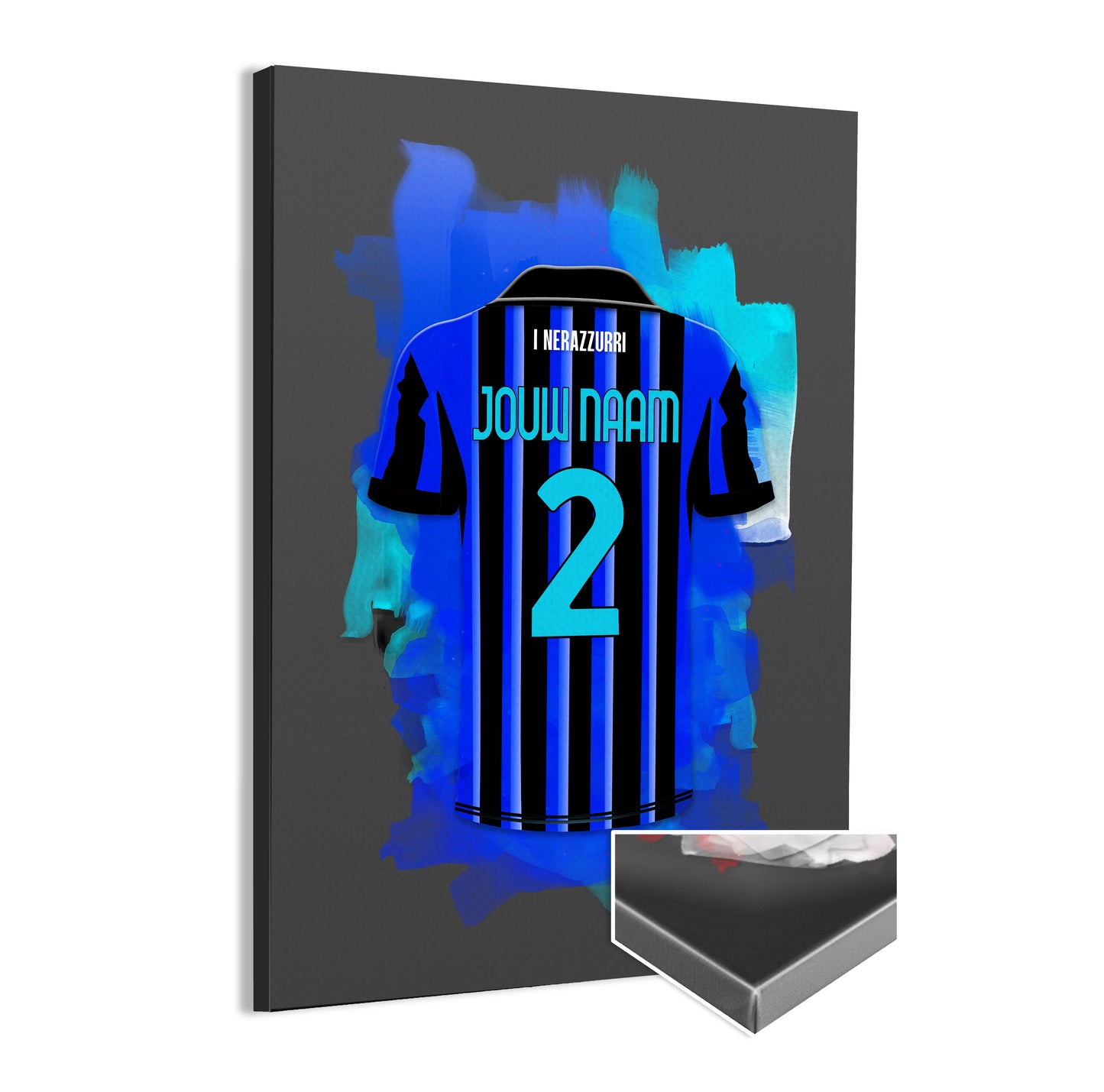 Inter Milan wanddecoratie - Canvas poster - Voetbal fan cadeau