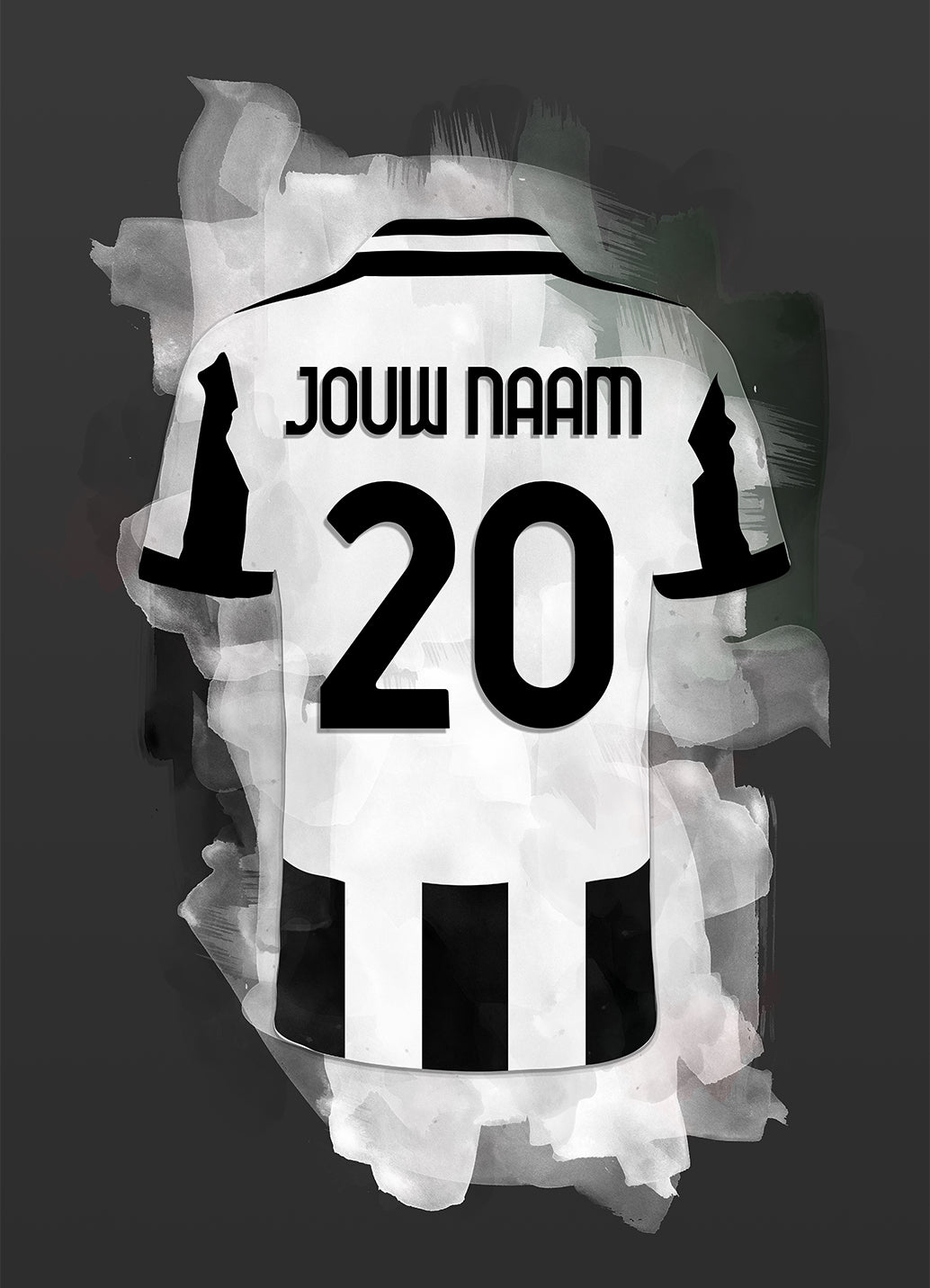 Juventus FC poster met eigen naam en rugnummer - Juventus poster met personalisatie
