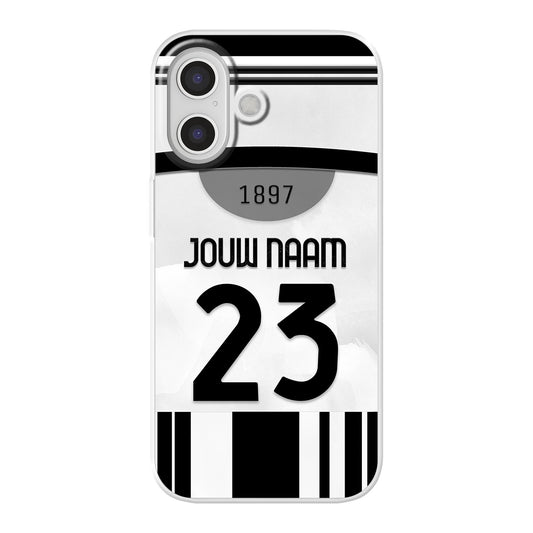 Juventus FC telefoonhoesje met naam - Apple iPhone - Voetbal fan kado