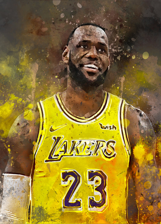 Lebron James portretposter LA Lakers