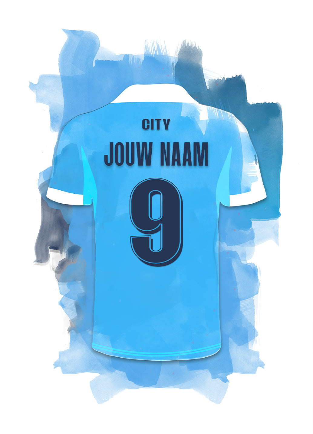 Manchester City poster met naam bestellen