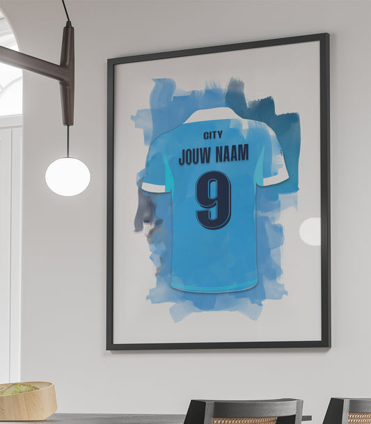 Manchester City poster met naam kopen