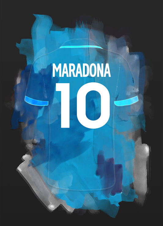 Maradona napoli poster canvas dibond