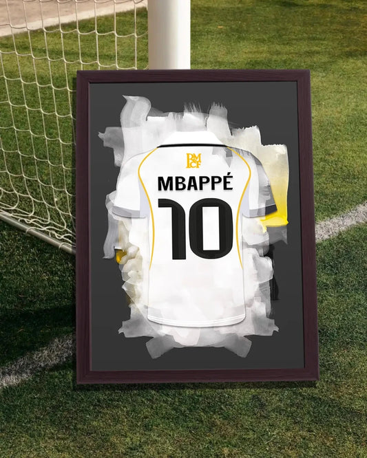 Kylian Mbappe voetbal poster in Real Madrid - Uniek verjaardag cadeau