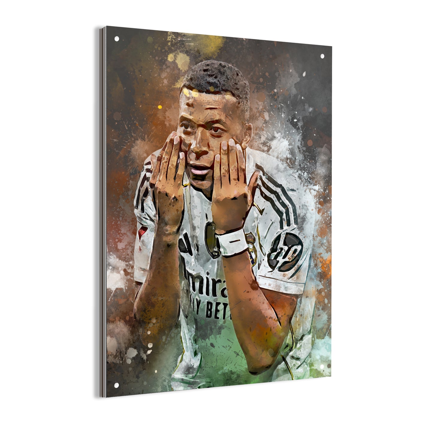 Mbappe aluminium dibond voetbal poster