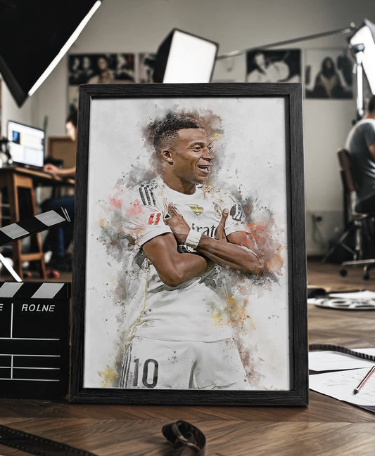 Mbappe ingelijste poster real madrid