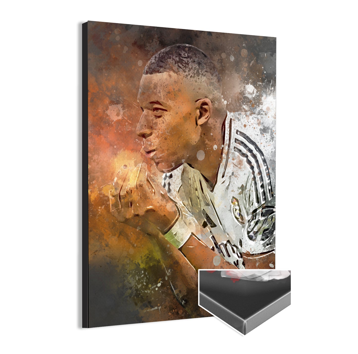 Kylian Mbappe wanddecoratie - Canvas poster - Voetbal fan kado