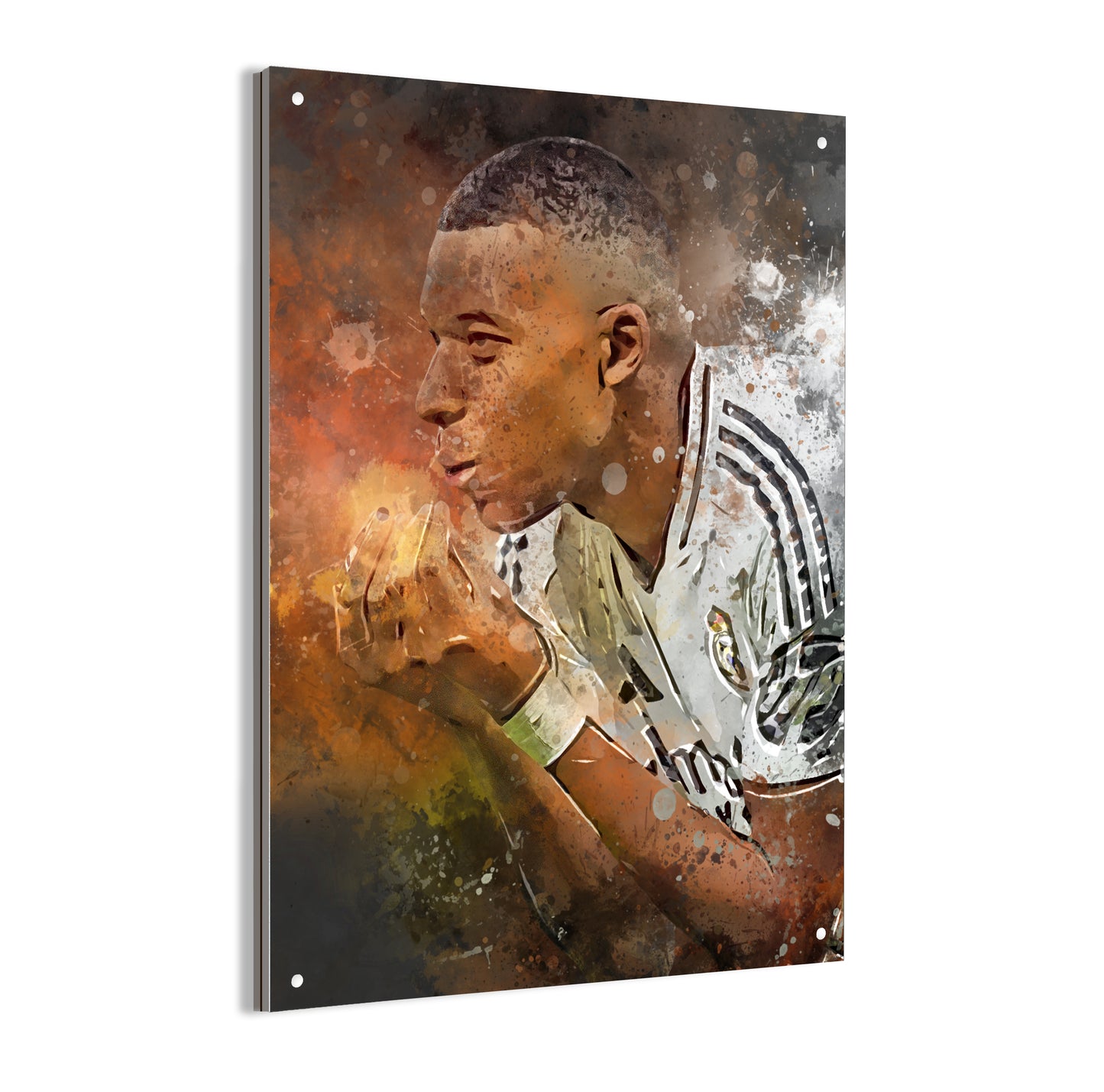 Kylian Mbappe wanddecoratie - Dibond poster - Voetbal fan kado