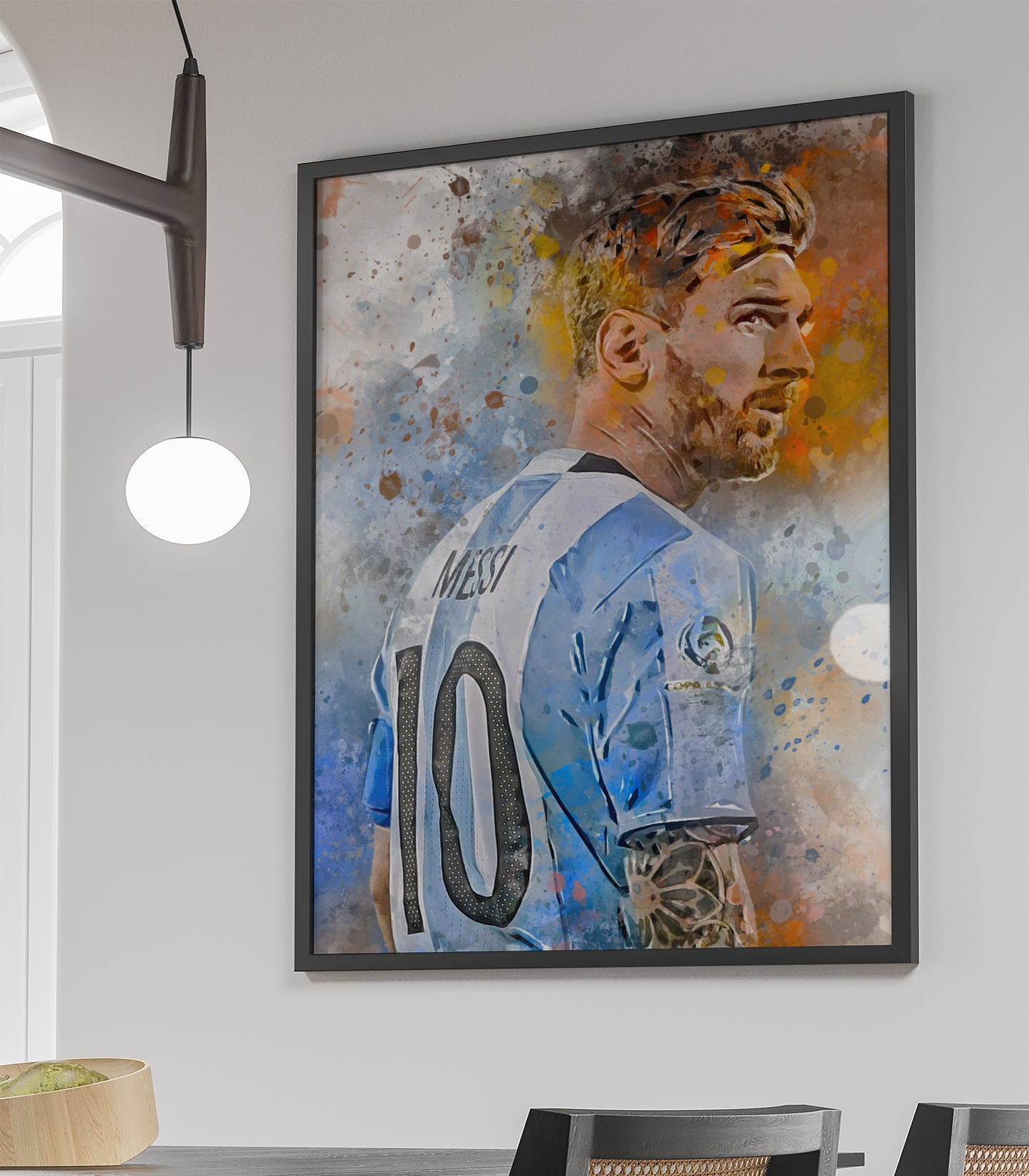 Lionel Messi wanddecoratie - Ingelijste poster - Voetbal fan kado