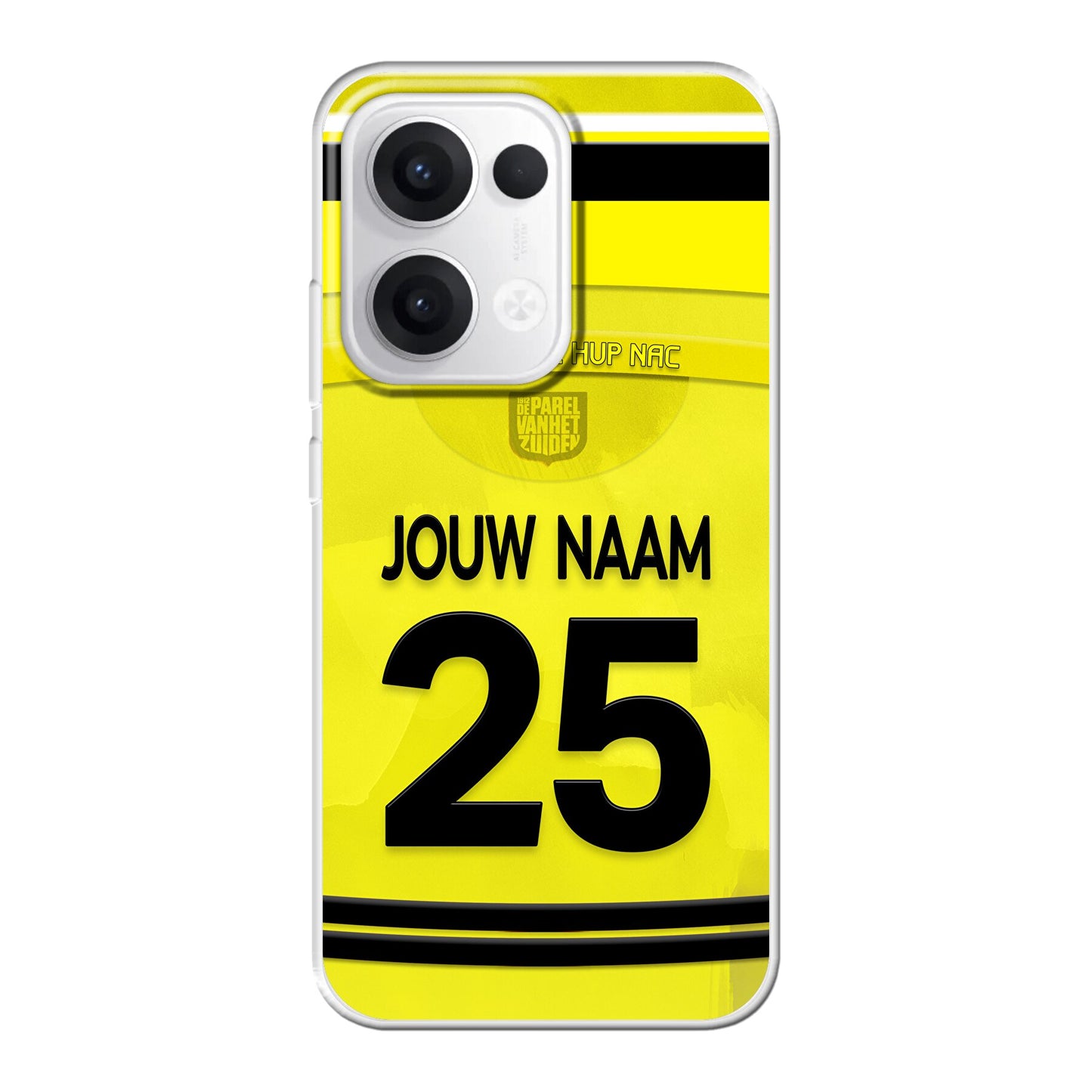 NAC Breda 2025-2026 telefoonhoesje met personalisatie - Oppo Reno telefoonhoesjes - Voetbal fan kado