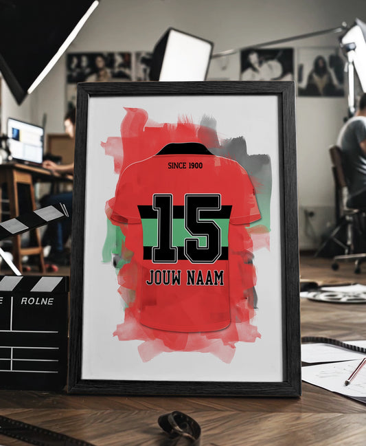 NEC Nijmegen ingelijste poster met naam