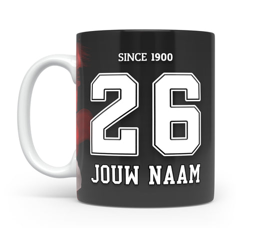 NEC Nijmegen voetbal mok met naam - NEC mok met personalisatie - Voetbal fan kado