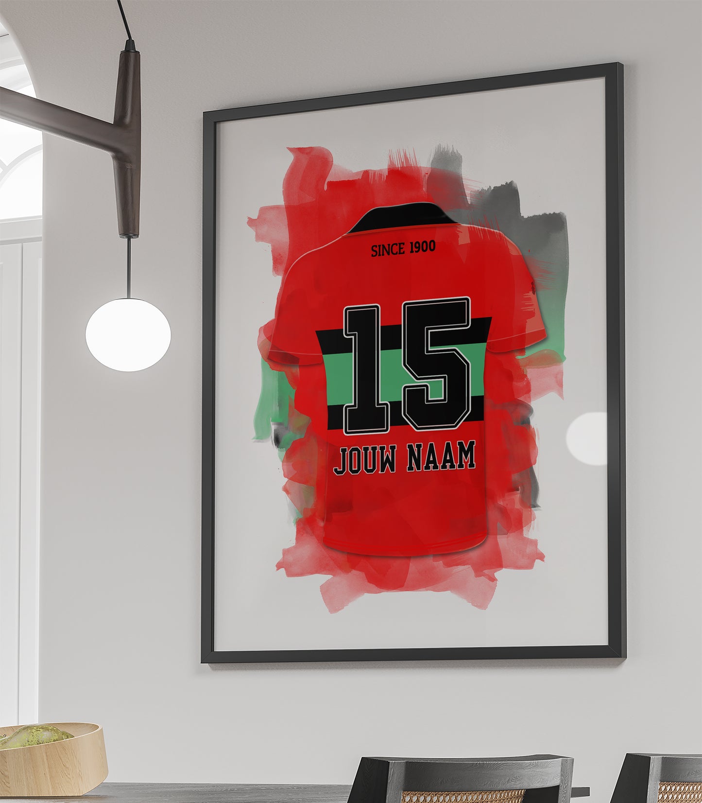 NEC Nijmegen wanddecoratie - Ingelijste poster - Voetbal fan cadeau