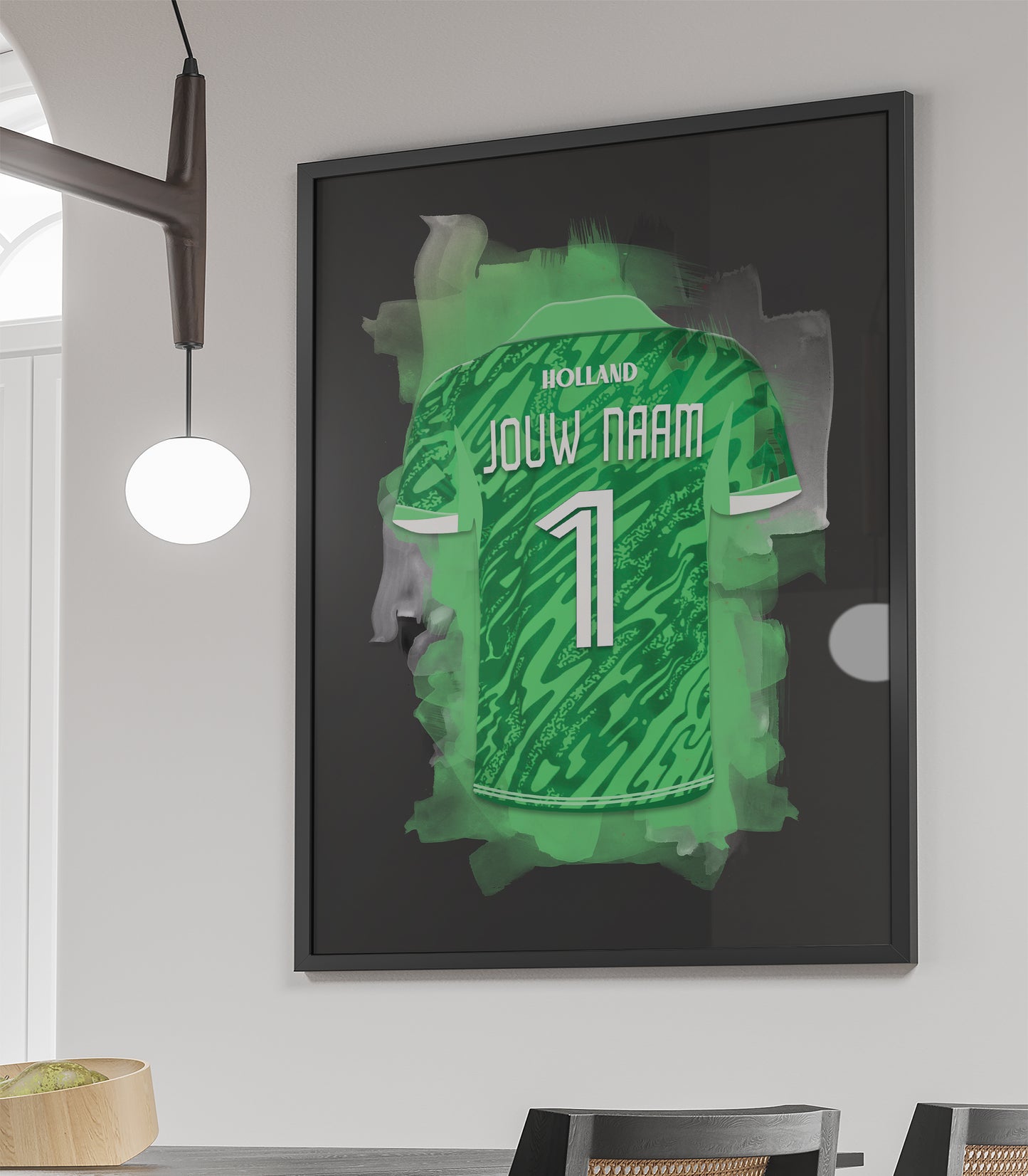 Voetbal keeper poster - Ingelijste poster - Nederlands Elftal wanddecoratie