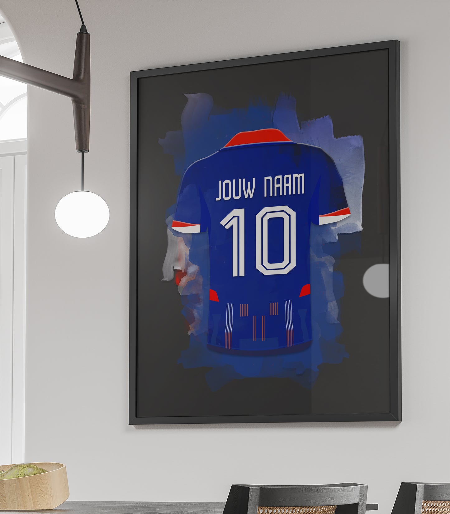 Nederlands Elftal wanddecoratie - Ingelijste poster - Oranje voetbal fan cadeau