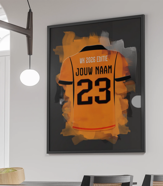 Nederlands Elftal Voetbal Poster Gepersonaliseerd Muurdecoratie Jongenskamer WK 2026