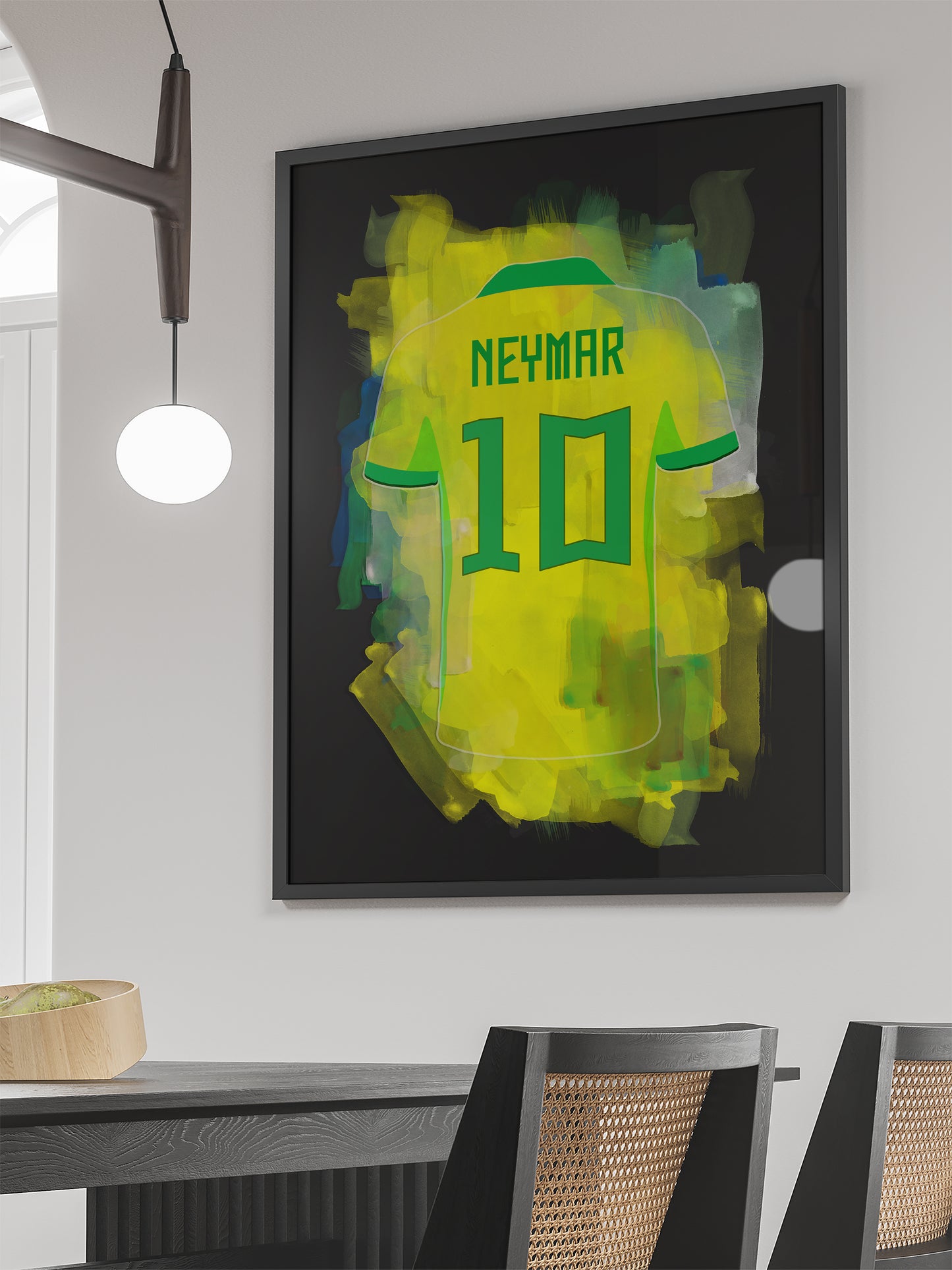 Neymar jr brazilie poster canvas dibond
