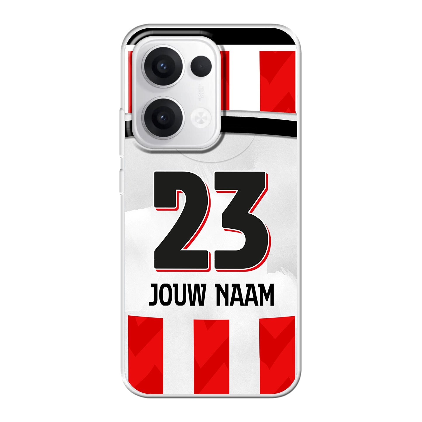 PSV Eindhoven 2025-2026 telefoonhoesje met personalisatie - Oppo Reno telefoonhoesjes - Voetbal fan kado