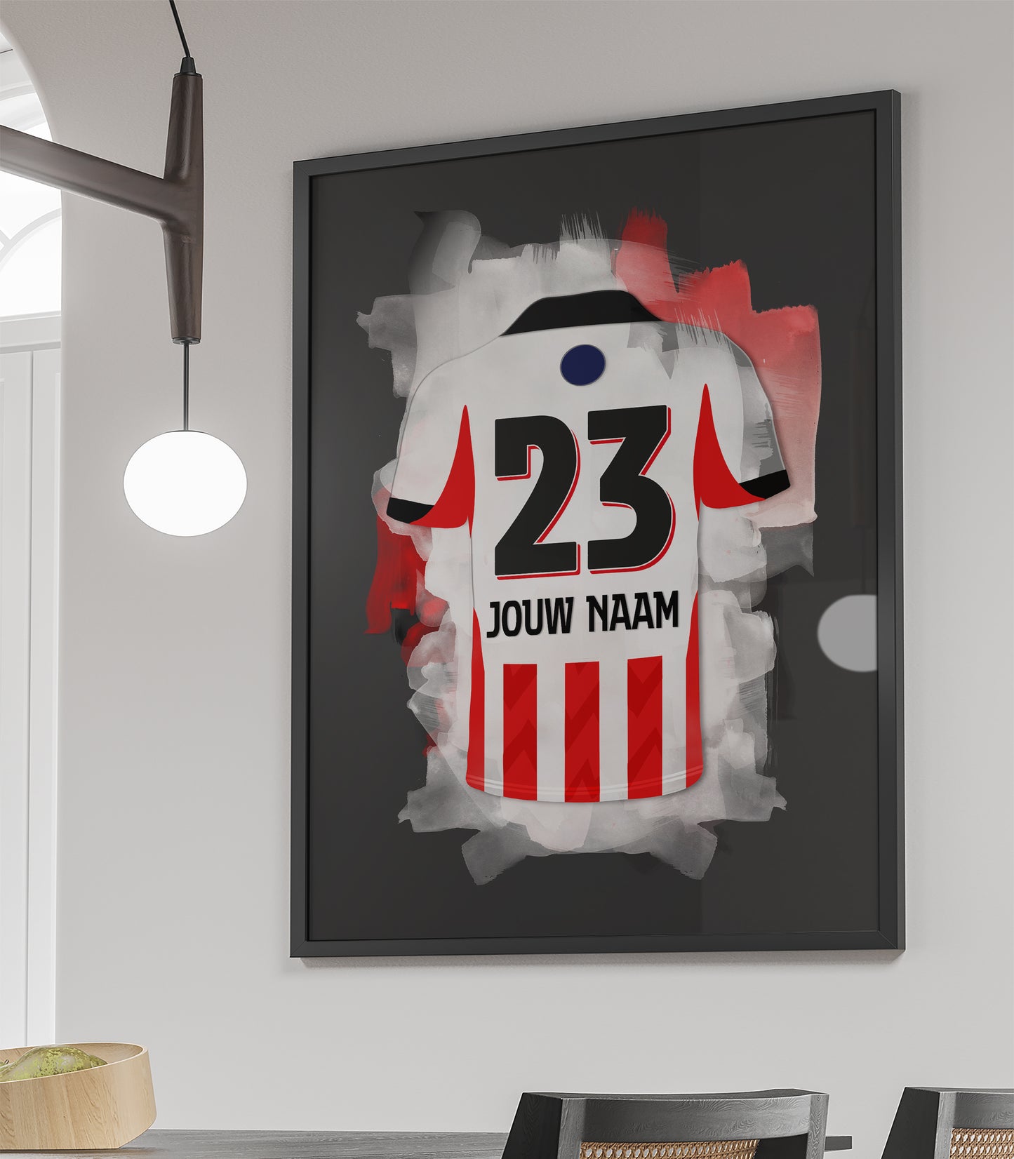 PSV wanddecoratie - Ingelijste poster - Voetbal fan cadeau