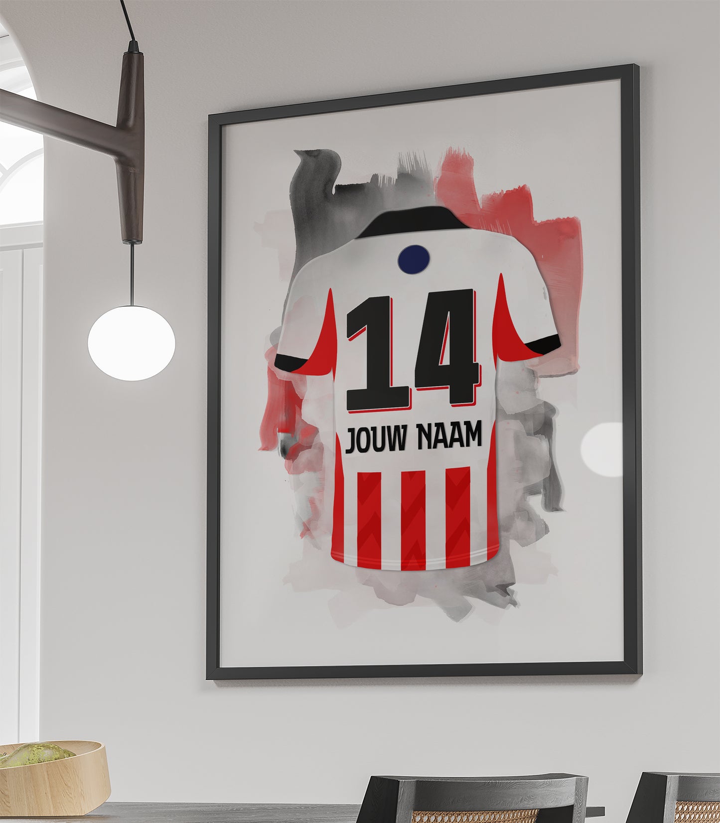 PSV wanddecoratie - Ingelijste poster - Voetbal fan cadeau