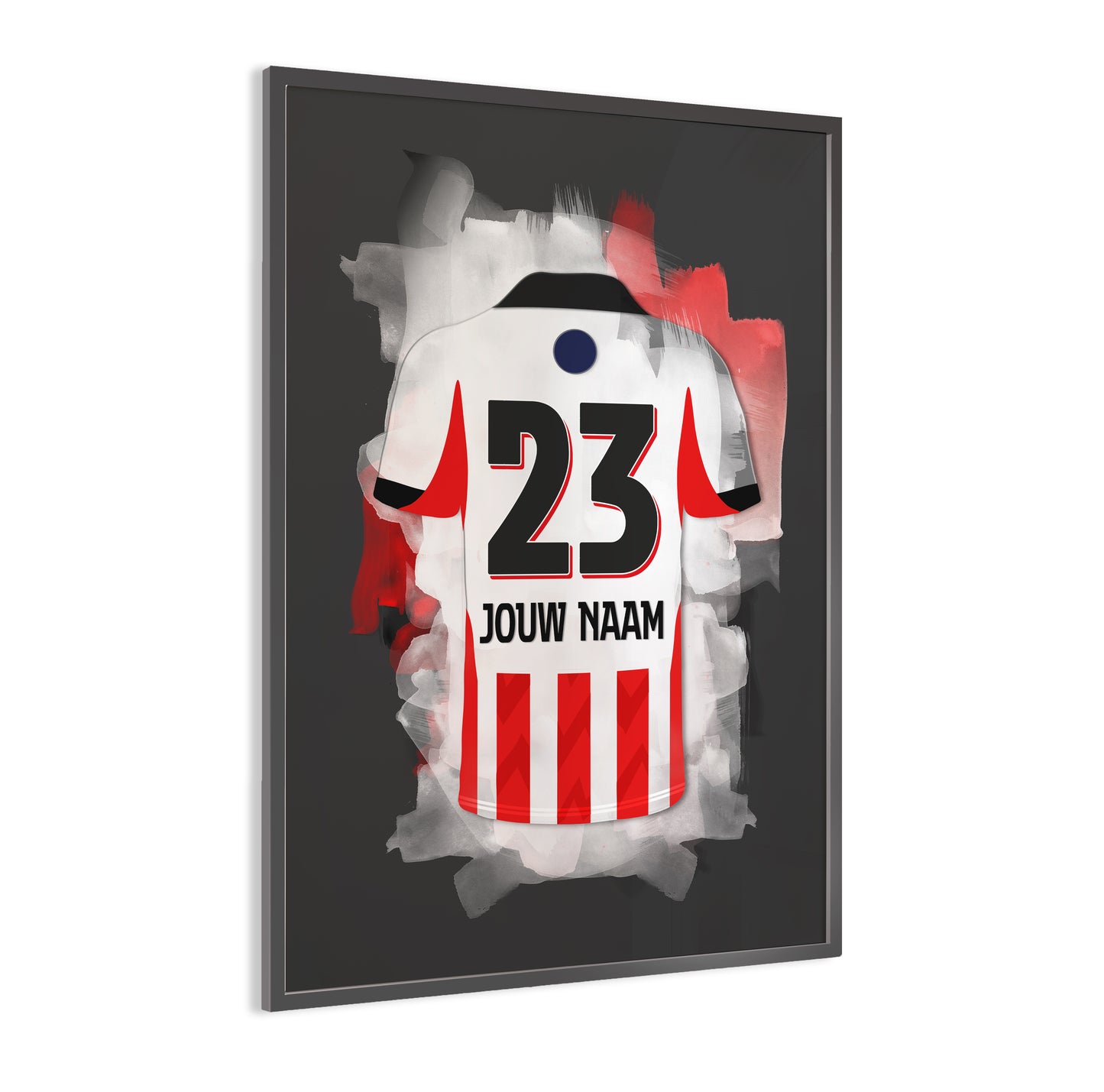 PSV wanddecoratie - Gepersonaliseerde poster - Voetbal fan cadeau