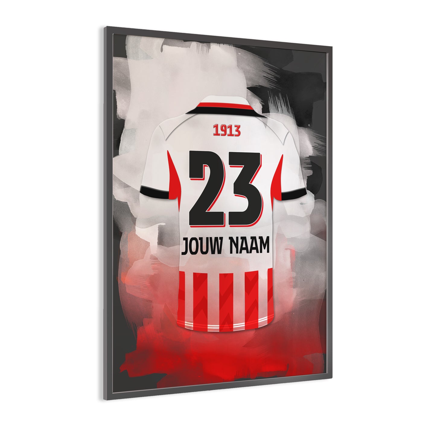PSV Eindhoven voetbal poster - PSV shirt 2025-2026 poster - Ingelijste poster - PSV fan kado
