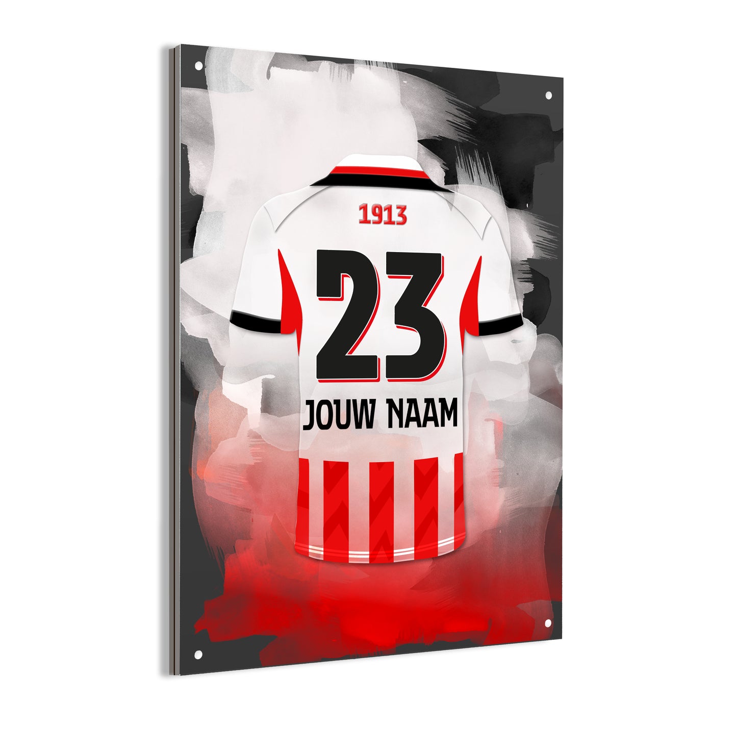 PSV Eindhoven voetbal poster - PSV shirt 2025-2026 poster - Dibond poster - PSV fan kado