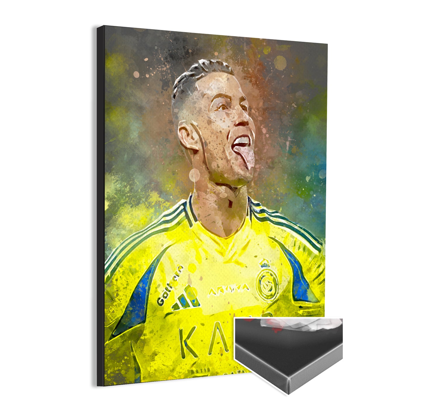 Cristiano Ronaldo wanddecoratie - Portret poster - Canvas poster - Voetbal fan kado