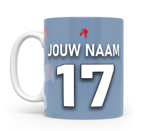 Sparta Rotterdam voetbal mok met naam - Inter Milan mok met personalisatie - Voetbal fan cadeau