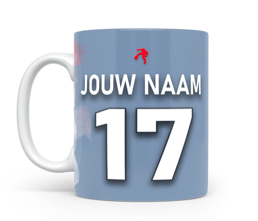 Sparta Rotterdam voetbal mok met naam - Inter Milan mok met personalisatie - Voetbal fan cadeau