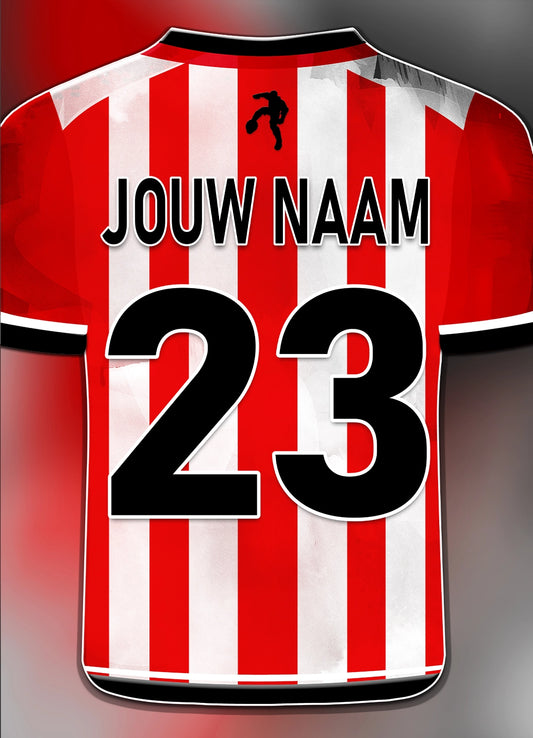 Sparta Rotterdam poster met naam en rugnummer