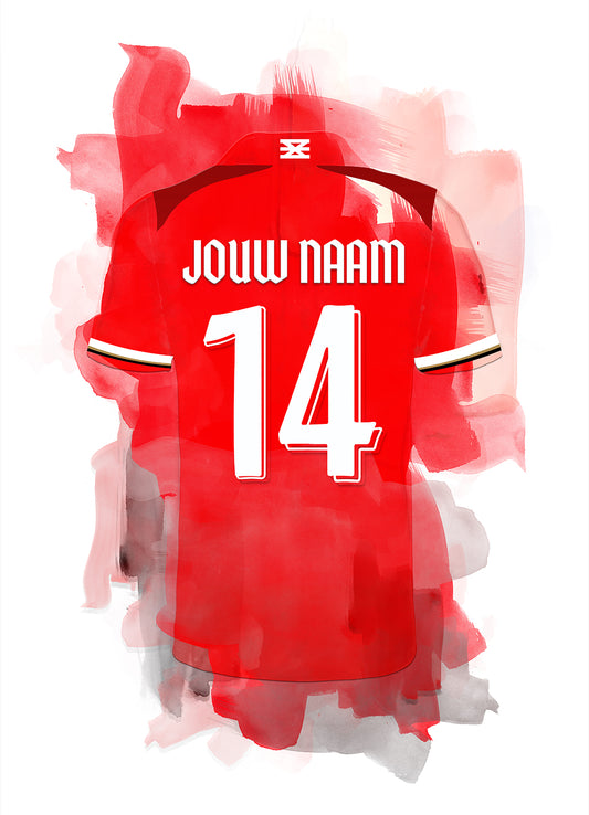 FC Twente poster met eigen naam - FC Twente wanddecoratie met personalisatie