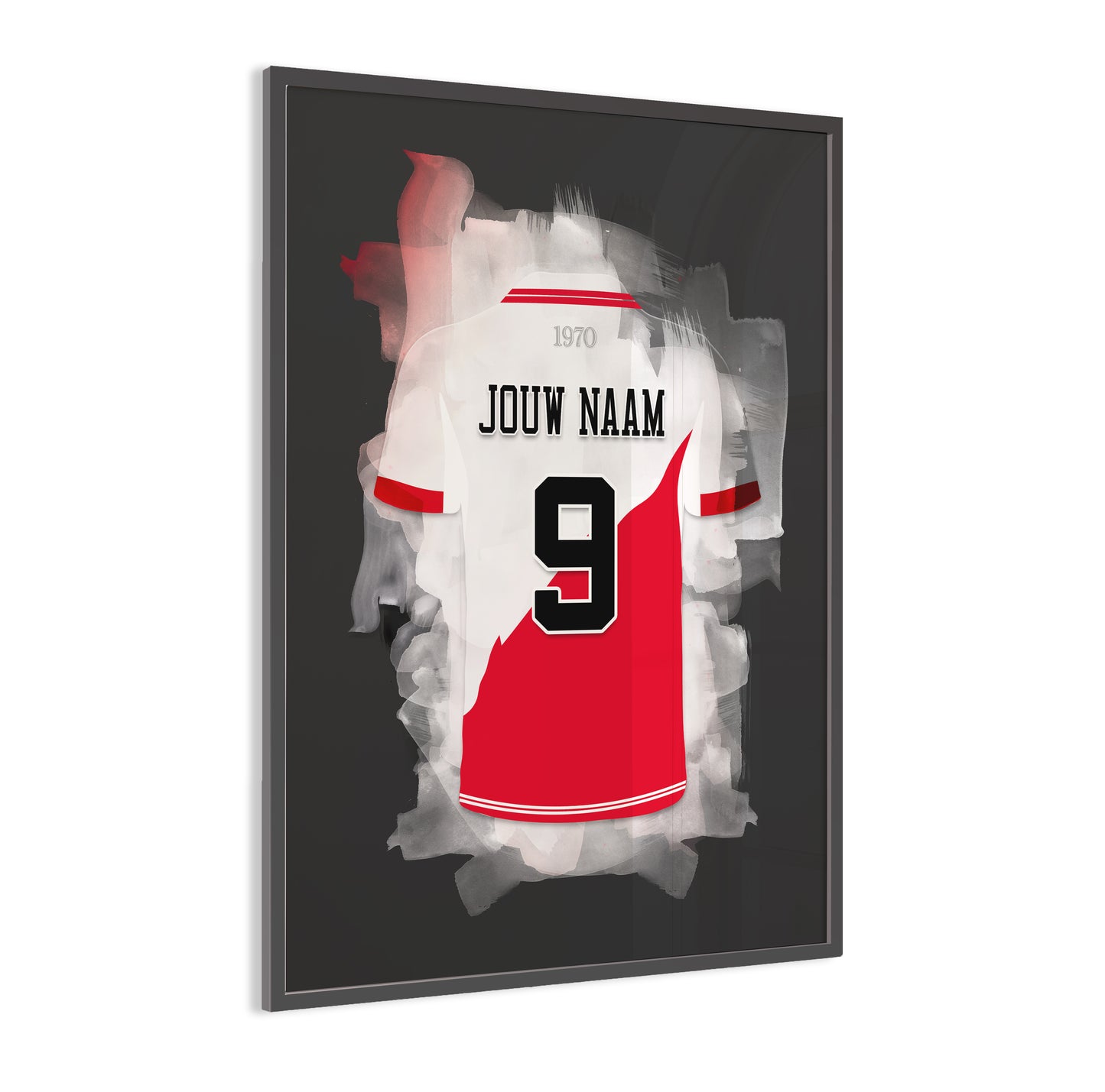 FC Utrecht wanddecoratie - Gepersonaliseerde poster - Voetbal fan cadeau